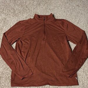 Vuori Ease Performance 1/2 Zip Long Sleeve V221 Red Currant Heather